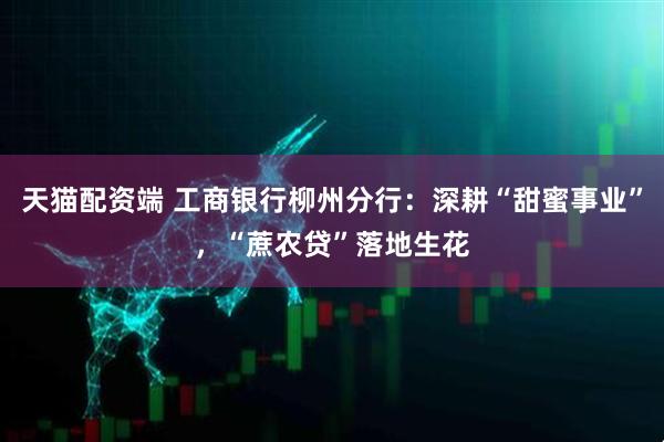 天猫配资端 工商银行柳州分行：深耕“甜蜜事业”，“蔗农贷”落地生花